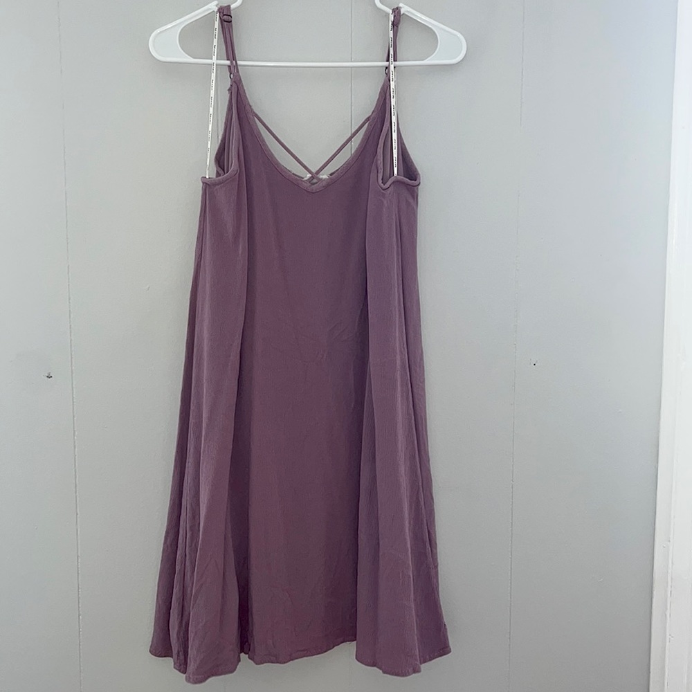 Kiwi + Punch XL mauve colored mini dress. Small tear in seam, pre-loved.